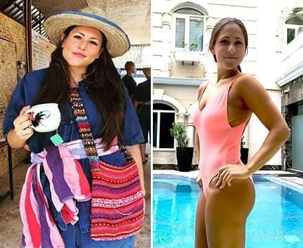 FitSpresso girl with before and after weight loss